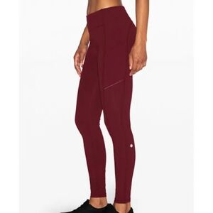 Lululemon Speed Up Tight 28" Full-On Luxtreme - Red Merlot - Size 4